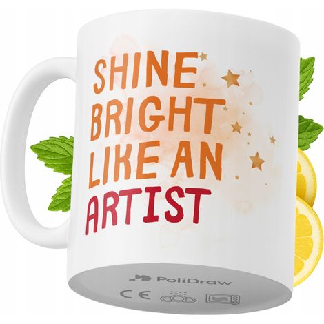 Taza de café/té divertida y humorística para artistas, con diseño gráfico y texto gracioso. Ideal para cumpleaños, santos, días festivos y ocasiones especiales. Perfecta para el hogar, la oficina o el (1/5)