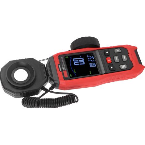 Luxmètre numérique, portée 200 000, sonde détachable rotative à 360°, alerte sonore et lumineuse. (1/5)