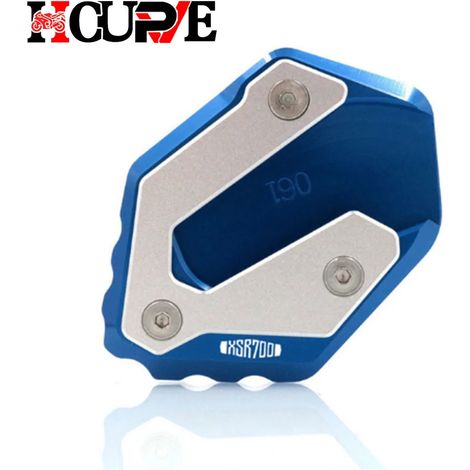 (Bleu-xSR700) Plaque d'extension de béquille latérale CNC compatible avec YAMAHA MT-07, MT07, FZ-07, Tracer 700GT, 700 GT, XSR700, XSR 700 Maxpower (1/4)