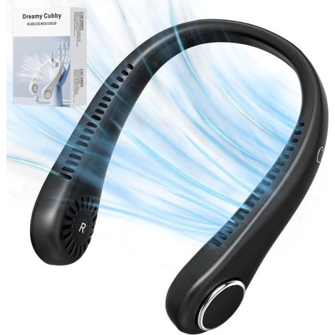 Ventilateur Portable, Mini Ventilateur Cou Silencieux Mains Libres, Réglable 360°, 3 Vitesses pour Les Activités Intérieures Extérieures