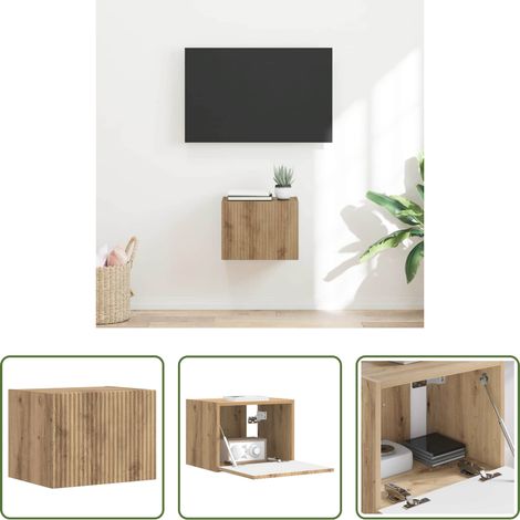 vidaXL Wandregal Eiche - TV-Wandschrank Kunsthandwerk Eiche 60 x 31 x 29,5 cm (1/5)