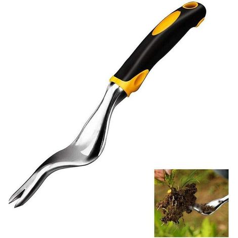 Désherbeur de jardin Poignée ergonomique en alliage d'aluminium Outil de désherbage pour enlever les pissenlits, chardons et  mauvaises herbes (1/5)