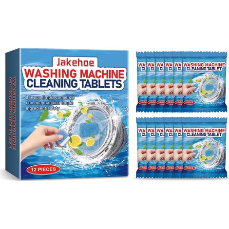 Pastille Nettoyante Machine À Laver - Détartrage Et Désodorisation - Pour Tambour Et Cuve - Compatible Tous Modèles - 12 Pièces (1/4)