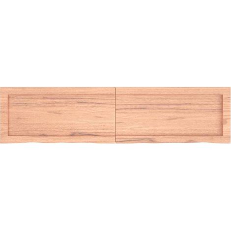 Étagère de rangement murale - Bibliothèque marron clair bois chêne massif traité (1/5)