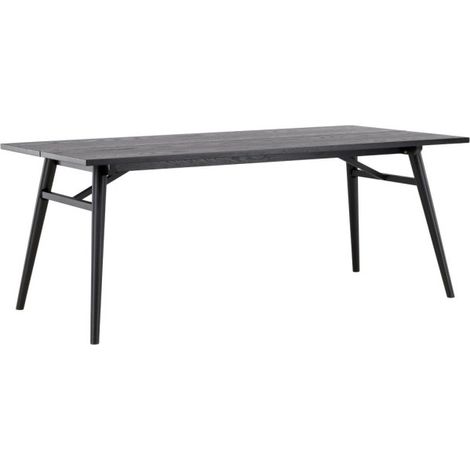 Table à Manger Design "Sleek" 195cm Noir (1/5)