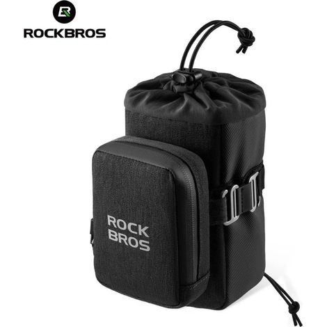 Borsa da bici Rockbros 30130090 2 in 1 con tracolla elastica regolabile, nera (1/5)