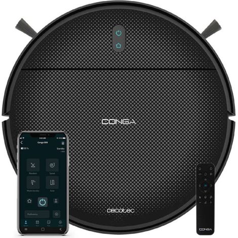 Cecotec Robot aspirador Conga Animal X. iTech 3.0 Boca de succión 5 en 1 1700 Pa Autonomía de 120' 5 Modos Seca después de fregar 2 Cepillos