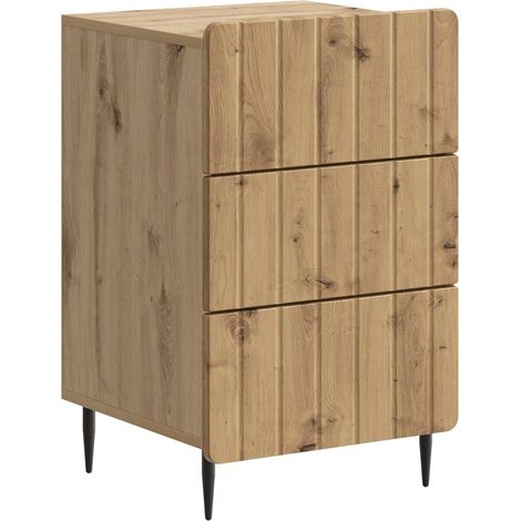 vidaXL Armadio da Notte con cassetto Rovere Artigianale 43x 41 x