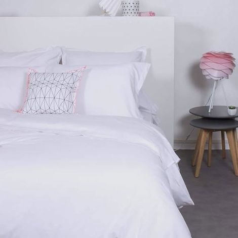 Taie De Traversin Unie Coton 85X185 Cm Blanc
