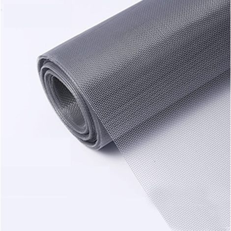 Moustiquaire de fenêtre 200x100cm, enrouleur réglable, maille en fibre de verre grise, durable et ignifuge, moustiquaire anti-insectes et anti-mouches (1/4)
