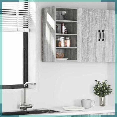 Armoire suspendue - Riga - Gris Sonoma - 30 x 29,5 x 60 cm - Capacité 90 kg (1/5)