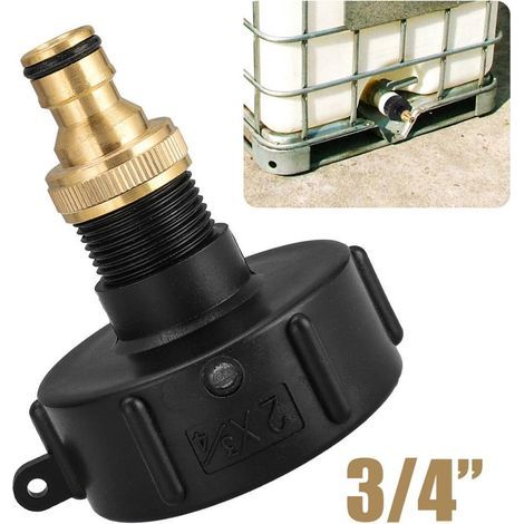 Adaptateur IBC S60x6 3/4" – Connecteur pour Réservoir Eau 1000L (1/5)