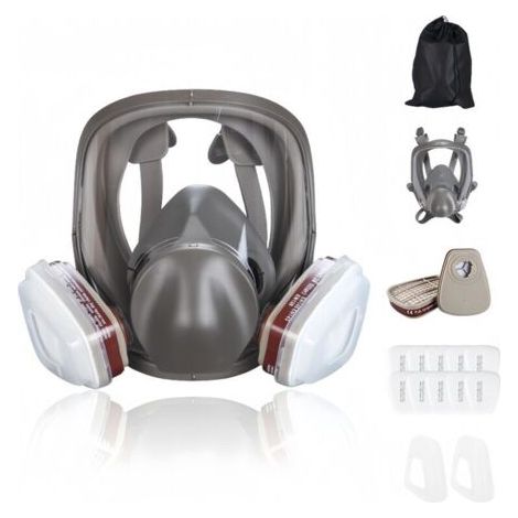 16 en 1Masque à gaz antibuée, respirateur facial intégral, respirateur de pulvérisation de peinture industrielle, filtre de travail de sécurité, protection contre le formaldéhyde