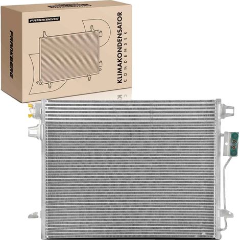 Condensador de aire acondicionado, 645 mm de largo, 510 mm de ancho, 18 mm de profundidad, 15,8 mm de diámetro de entrada, 15,8 mm de diámetro de salida. (1/5)