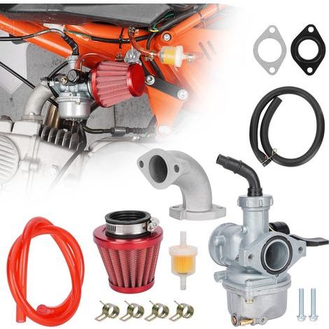 Carburatore PZ22 22mm Avviamento manuale Filtro aria 38mm Pulitore Tubo di aspirazione Guarnizione per SSR 110cc 125cc Sunl Roketa Taotao Monkey Coolster ThumpStar CRF Pit Bike ATV Quad (1/5)