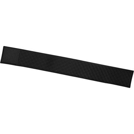 Tapis de bar antidérapant en PVC noir 60 x 8 x 1 cm pour comptoirs de bar, idéal pour les salons de coiffure et les cafés. (1/5)