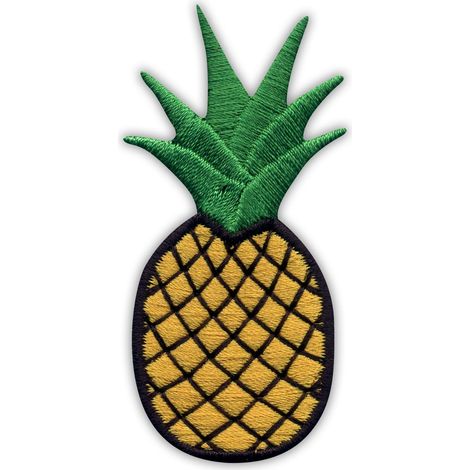 Ananas-Aufnäher – Magnetische Rückseite – Gestickter Aufnäher/Abzeichen/Emblem