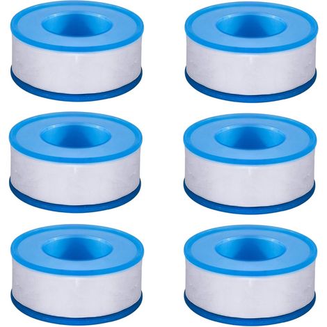 Tuyau Ptfe Eau Plombiers Téflon de Plomberie Joint Rubans d'Étanchéité pour Tête de Tuyau de Douche 6 Rouleaux 3/4 Pouces(18m)