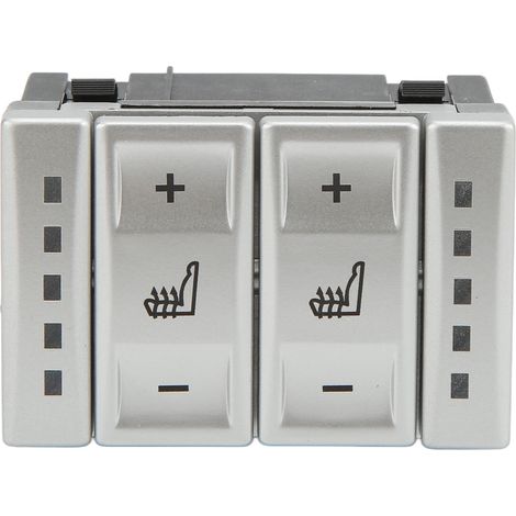 à bouton chauffant de siège auto argenté BS7T19K314AB ABS de