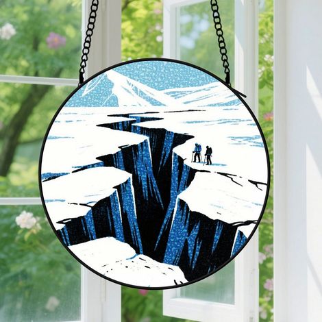 Suspension en vitrail - Attrape-soleil unique pour fenêtre, décoration maison élégante, cadeau Noël, Anniversaire pour femme, homme, maman, grand-mère 9cm (1/5)