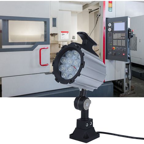Wasserdichte 12-W-24-V-Arbeitsleuchte für CNC-Maschinen, 12 LEDs, kurzer Arm, für Industriewerkzeuge (1/5)