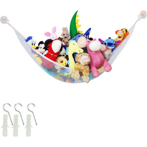 Filet de rangement pour peluches en forme de hamac, 180 x 120 x 120 cm (jouets non inclus) (1/5)