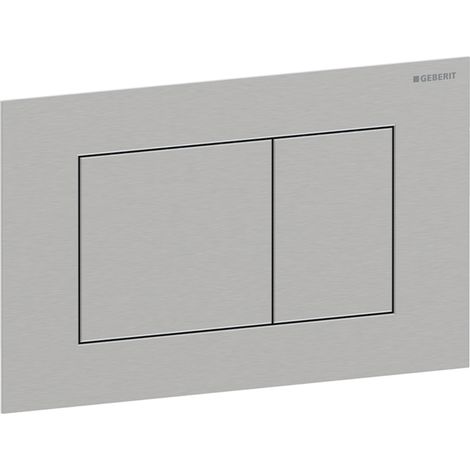 Geberit Sigma40 Square Dual Flush Plate - Brushed Stainless Steel