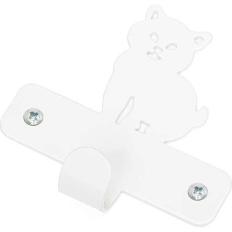 Appenditutto Gatto In Metallo Bianco
