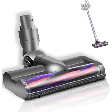 Tête de Brosse pour Dyson V6 DC58 DC59 DC62 DC72 D74 SV04 SV06 SV09, Brosse électrique à entraînement direct pour Dyson V6, Accessoire Tete Aspirateur pour Dyson V6, pour Sols Durs et Moquettes (1/5)