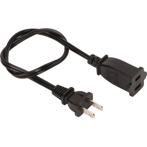Cordon d'alimentation NEMA 1-15P vers 1-15R, 2 broches, étanche, ignifuge, rallonge US 125V 50cm (1/5)
