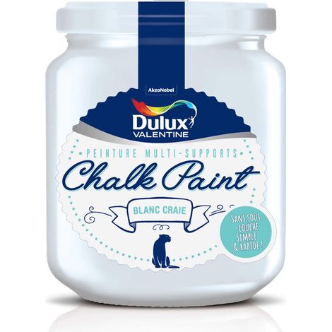 Peinture De Rénovation Chalk Paint Ultra Mat Blanc Craie 0,175 L - Dulux Valentine