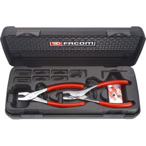 FACOM Coffret Pour Circlips - 470 - 2 Pinces Pour Intérieurs Et Extérieurs
