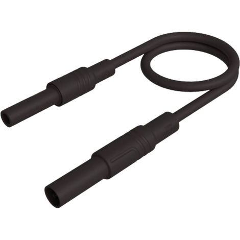 SKS Hirschmann MAL S GG-B 50/2,5 sw Puntali di sicurezza Spina sicurezza 4 mm Presa di sicurezza da 4 mm 50 cm Nero 1 p (1/2)