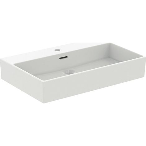 LAVABO IS Extra, 1 hl., avec vidange, 700x450x150mm, poli, blanc soie