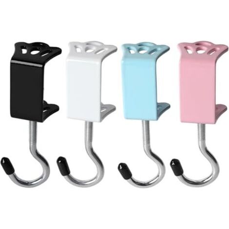 Desktop Handbag Hook, Tabletop Bag Hook, Removable Multifunctional Organizer, 4-Pack for Backpacks, School Bags, Restaurants, Classrooms, Students, Entryways, and Workplaces (1/5)