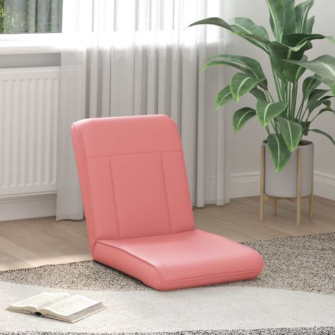 vidaXL Fauteuil de sol ajustable Rose Simili cuir