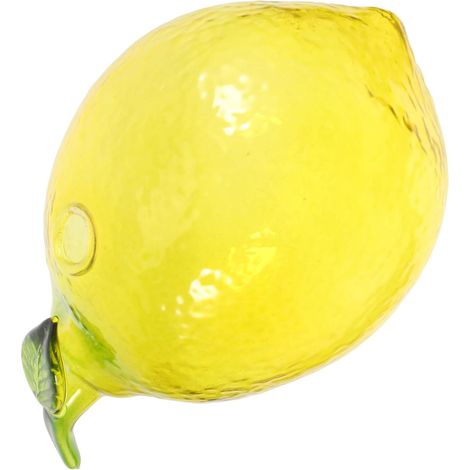 Petit Vase Décoratif en Verre Jaune de Citron, Ornement Créatif et Polyvalent pour Décoration Maison ou Bureau (1/5)