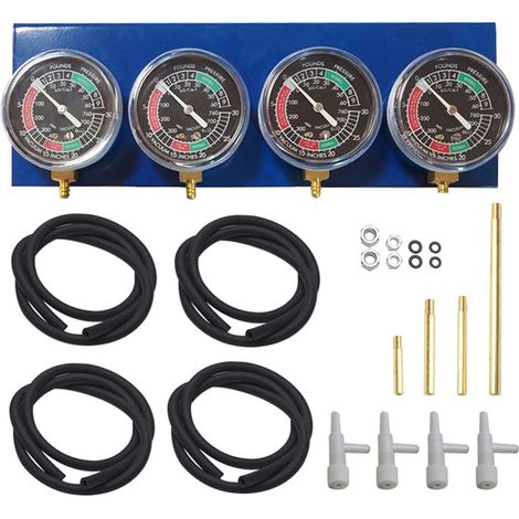 Kit de synchroniseur et d'équilibrage de carburateur à dépression universel pour motos (2/4 cylindres) avec manomètres de test. (1/5)