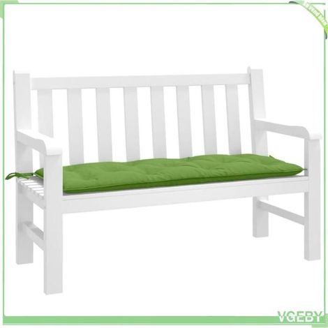 Coussin de banc de jardin - FAFEISY - 4002547 - vert mélangé - 120x50x7 cm - polyester résistant UV (1/5)