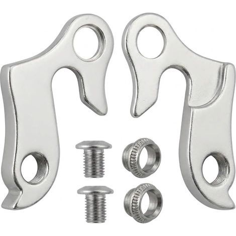Juego de 2 soportes de cambio para bicicleta con tuercas, adaptador de suspensión de aluminio, para bicicletas de carretera y de montaña. (1/5)