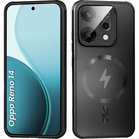 Funda para Oppo Reno 14, compatible con MagSafe, con protección para la cámara, color negro. (1/5)