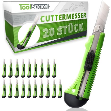 Lot de 20 Cutters 18 mm à Lame Sécable pour Bricolage Atelier (1/5)