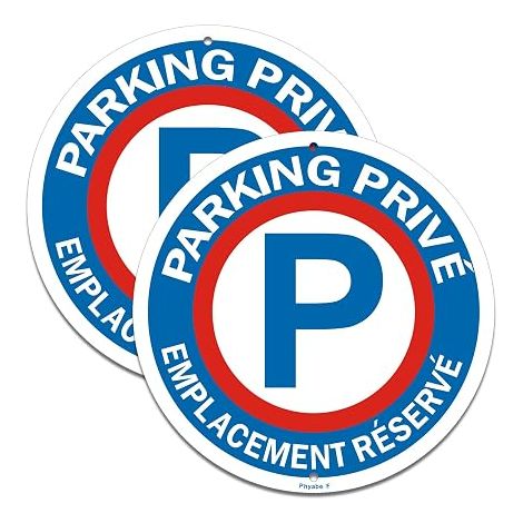 Parking Sign Aluminium - 2 Rooms 25 x 25 cm, blue, round, road sign, pre-holes (1/5)