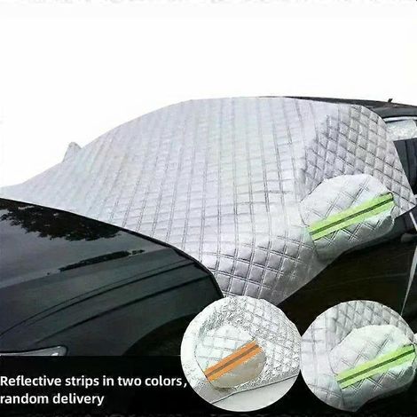 Housse imperméable pour voiture, bâche extérieure, demi-auvent, protection pare-brise contre la neige et le gel, en coton, pare-soleil et protection contre le givre (1/5)