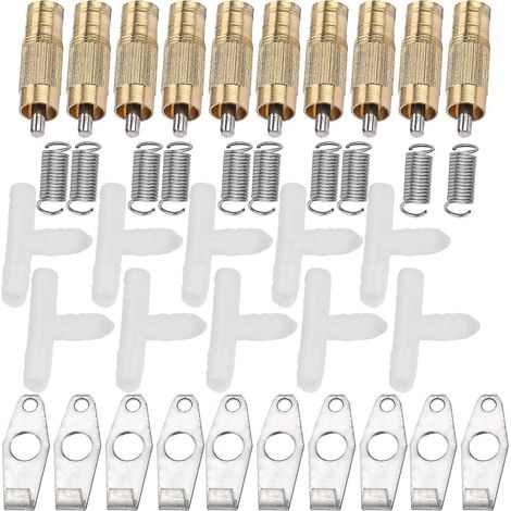Lot de 10 abreuvoirs automatiques à tétine en acier inoxydable pour lapins, rats et furets (ronds) (1/5)