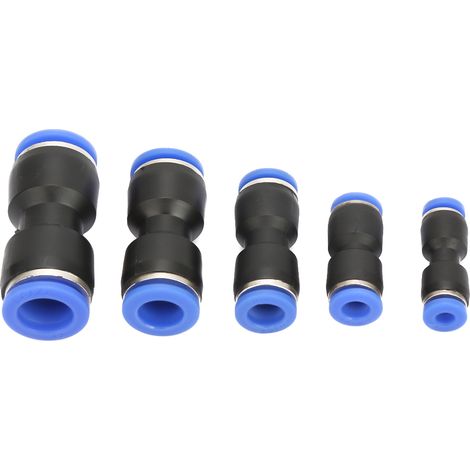 Lot de 50 raccords pneumatiques droits PU-4 à PU-12, connecteurs rapides en plastique pour air comprimé (1/5)