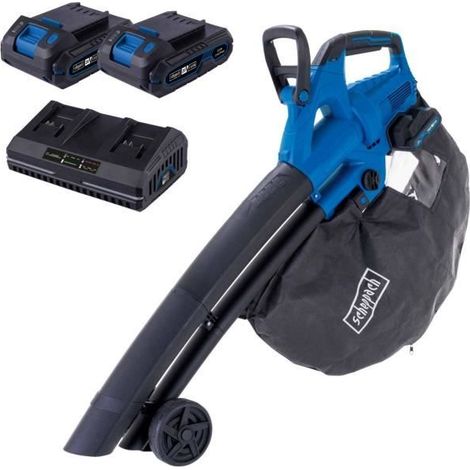 Akku-Laubbläser SCHEPPACH BC-BLV720-X - Set S2.5 - Luftstrom 210 km/h - 2 Batterien 20V IXES + Ladegerät 2.4h