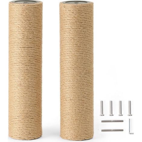 Set of 2 Replacement Jute Rope Screws M8 8.9x32.6cm for Cat Tree (1/5)