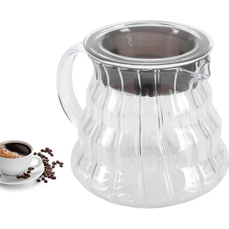 Cafetière/bouilloire en verre borosilicate haute densité, 300 ml, idéale pour la maison et le bureau. (1/5)