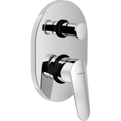 Miscelatore doccia incasso con deviatore Nobili Hof/Blues cromato a risparmio idrico (1/2)